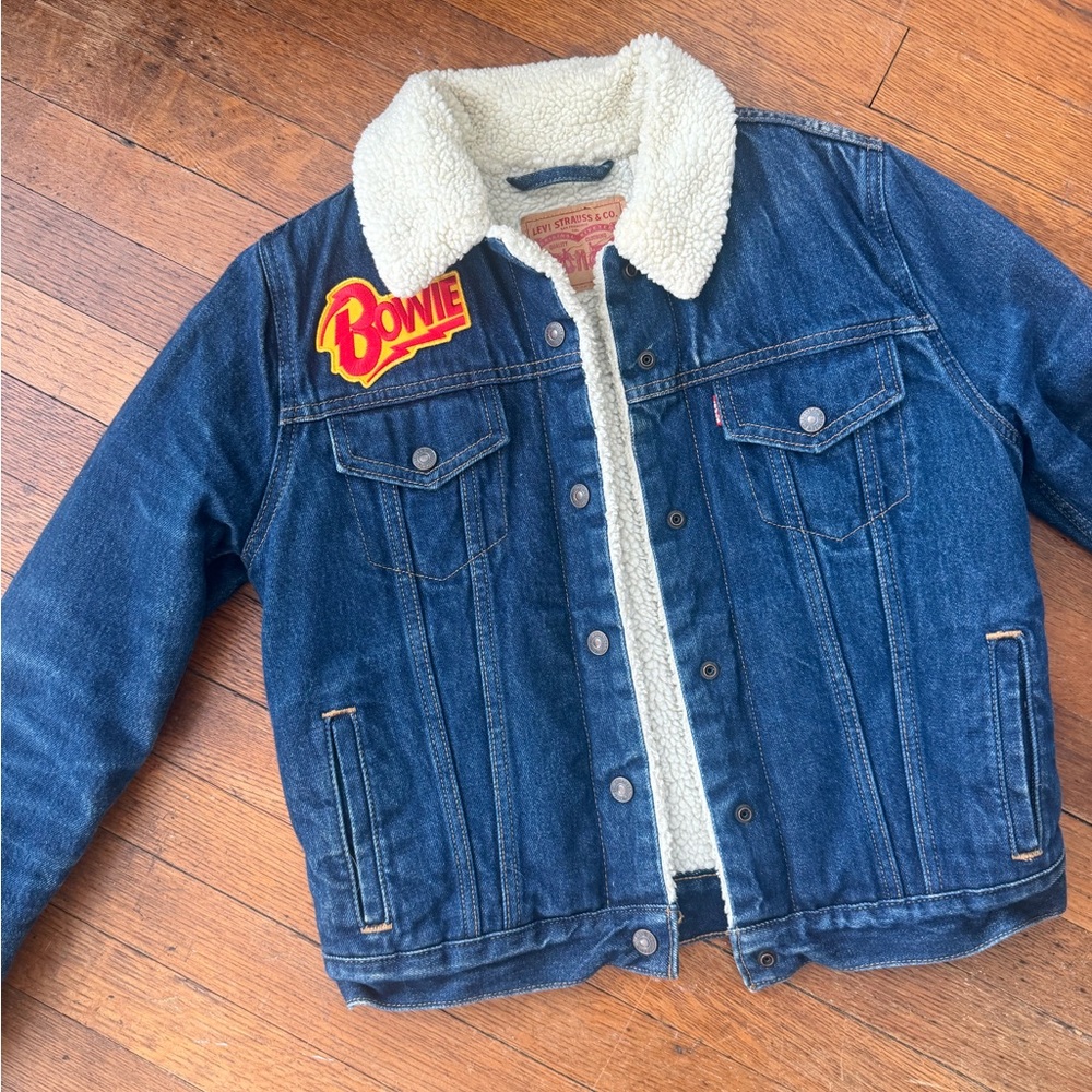 Levi's Blue Jean Jacket with Sherpa Collar